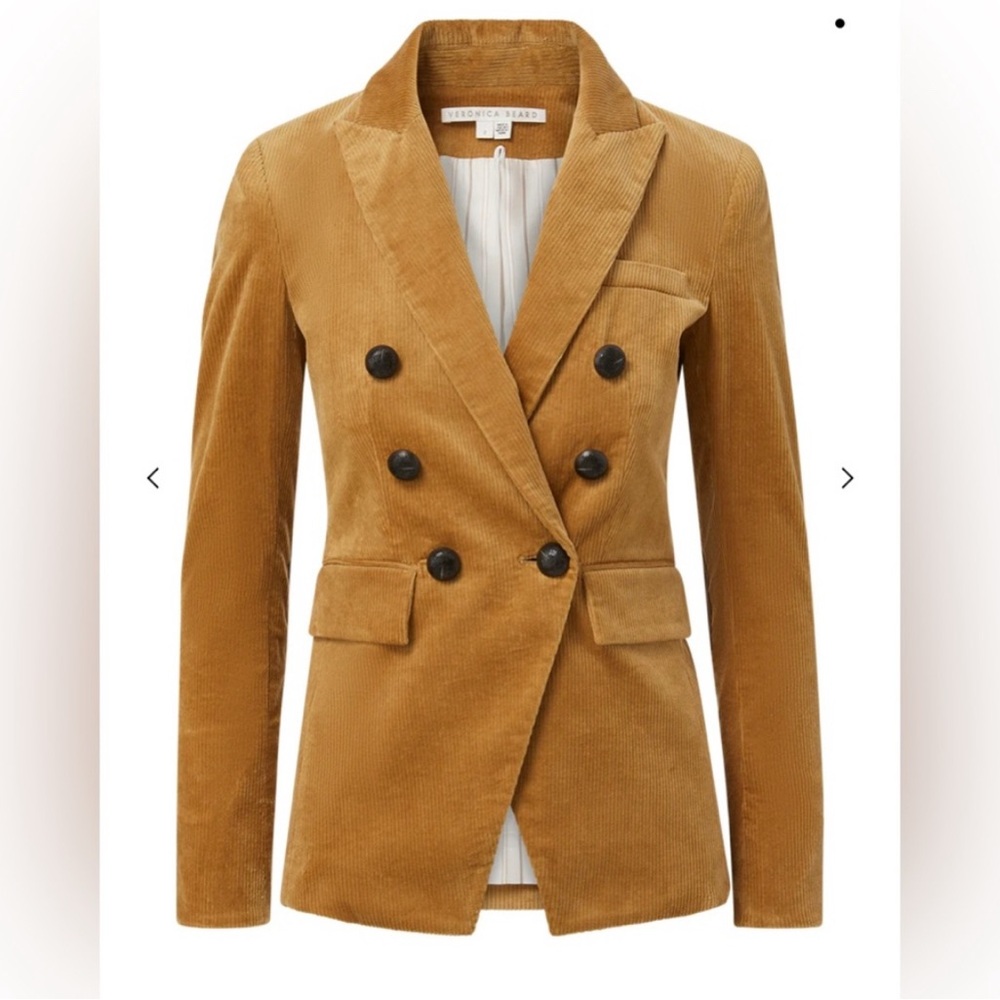 Veronica Beard Tan Corduroy Miller Dickey Jacket Size 18